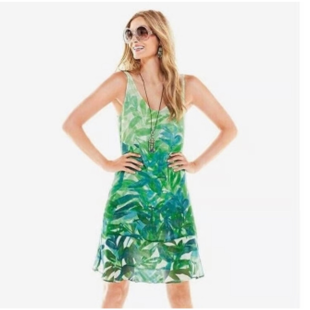 CABI Green Tropical Castaway Dress